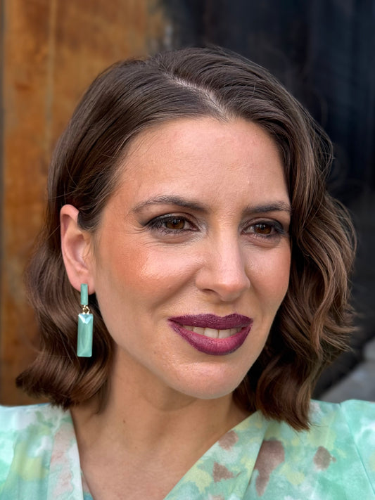 Pendientes Roma Verde agua