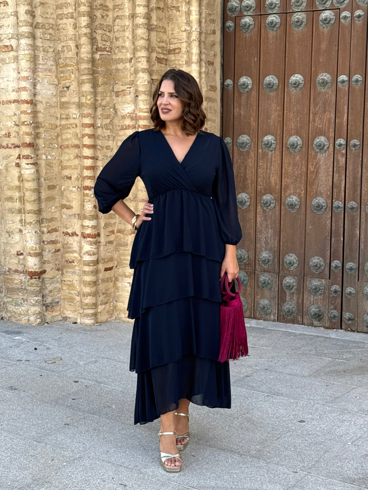 Vestido Salomé Azul Marino