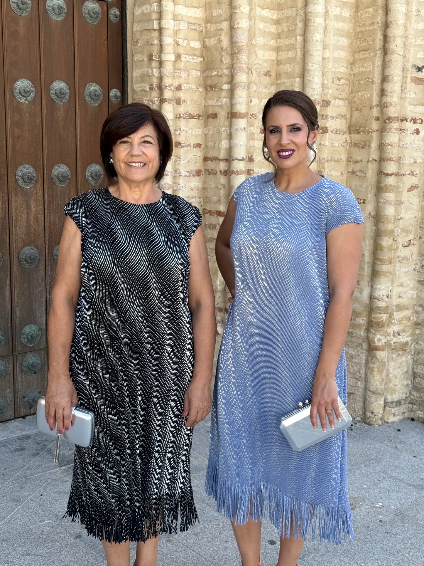 Vestido Gala Negro/Plata