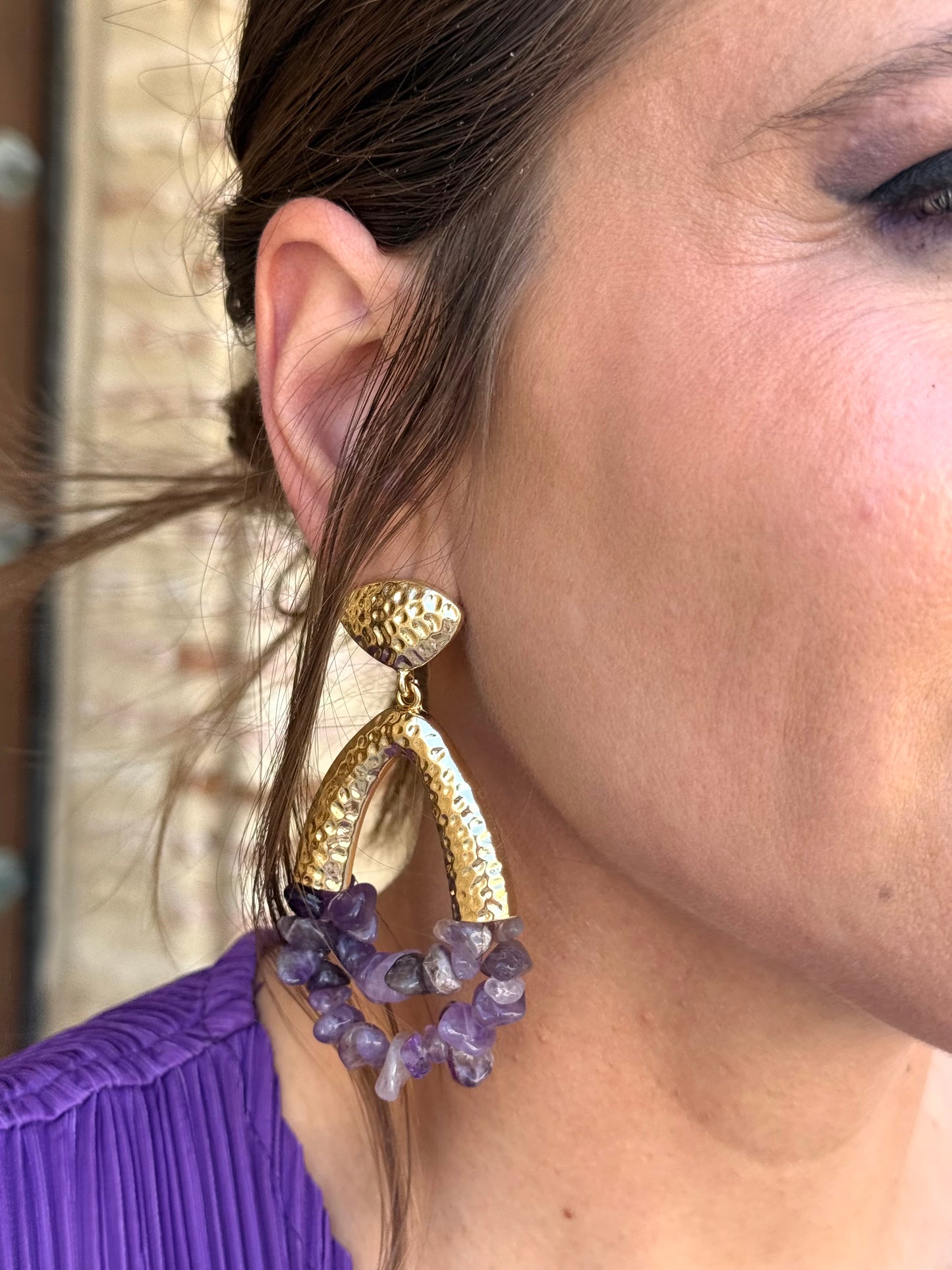 Pendientes Selene Morado
