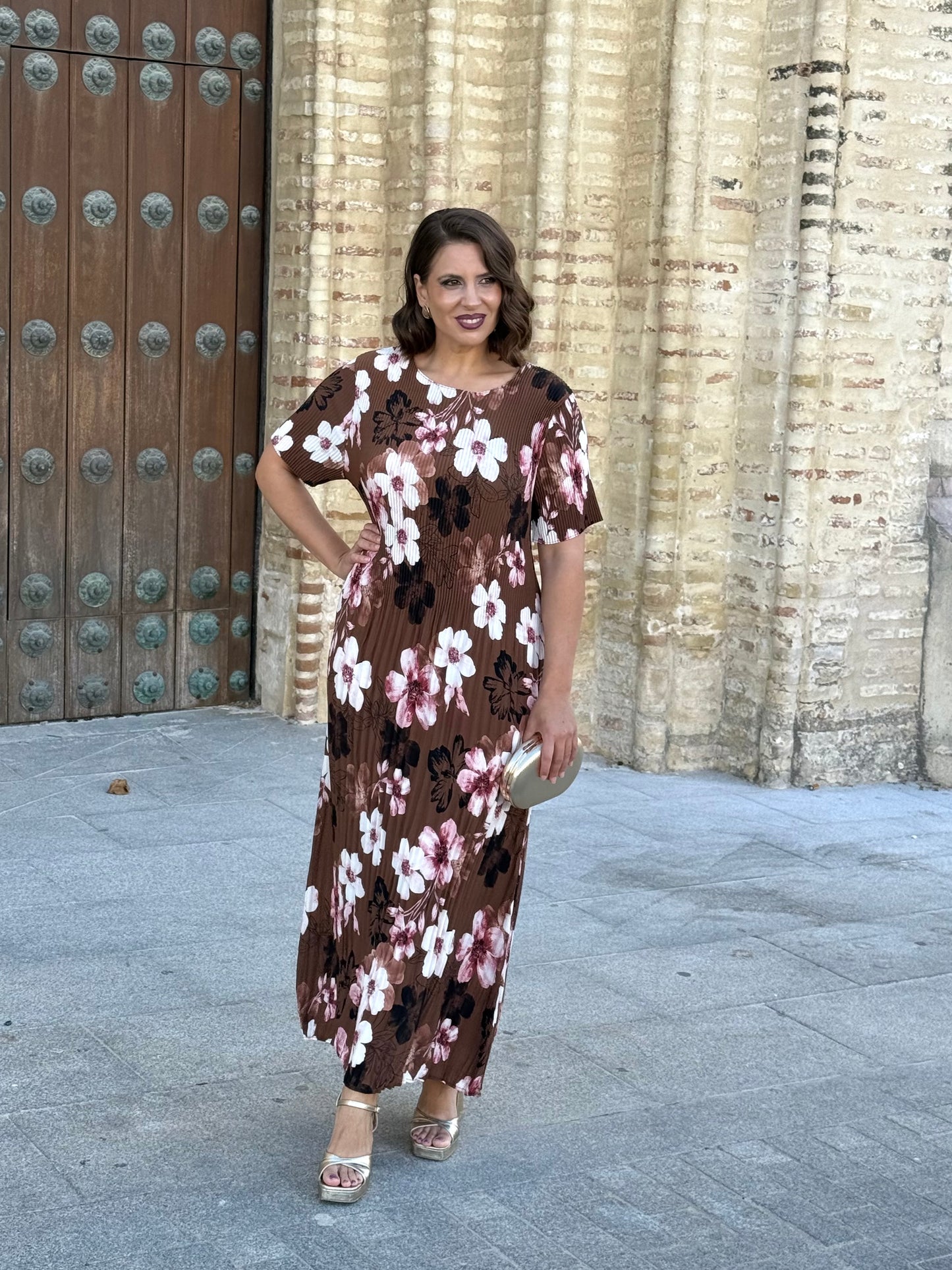 Vestido Amapola Marrón