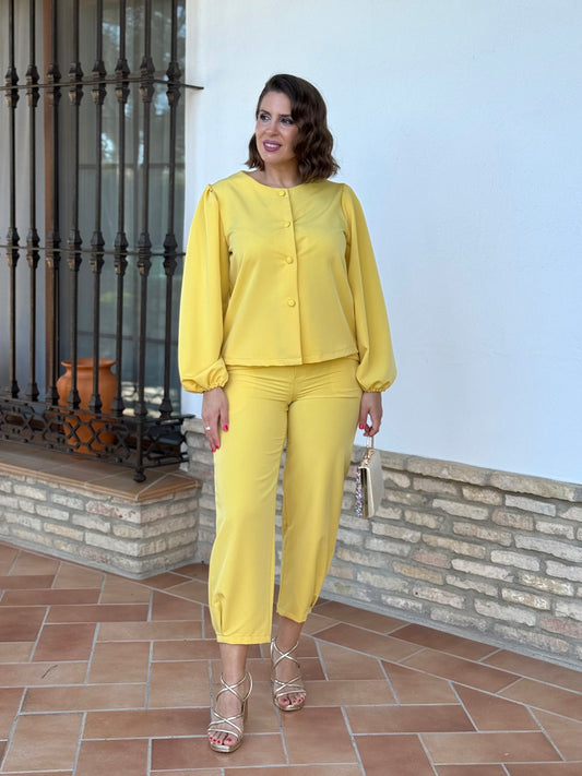 Conjunto Elegance Botones Amarillo