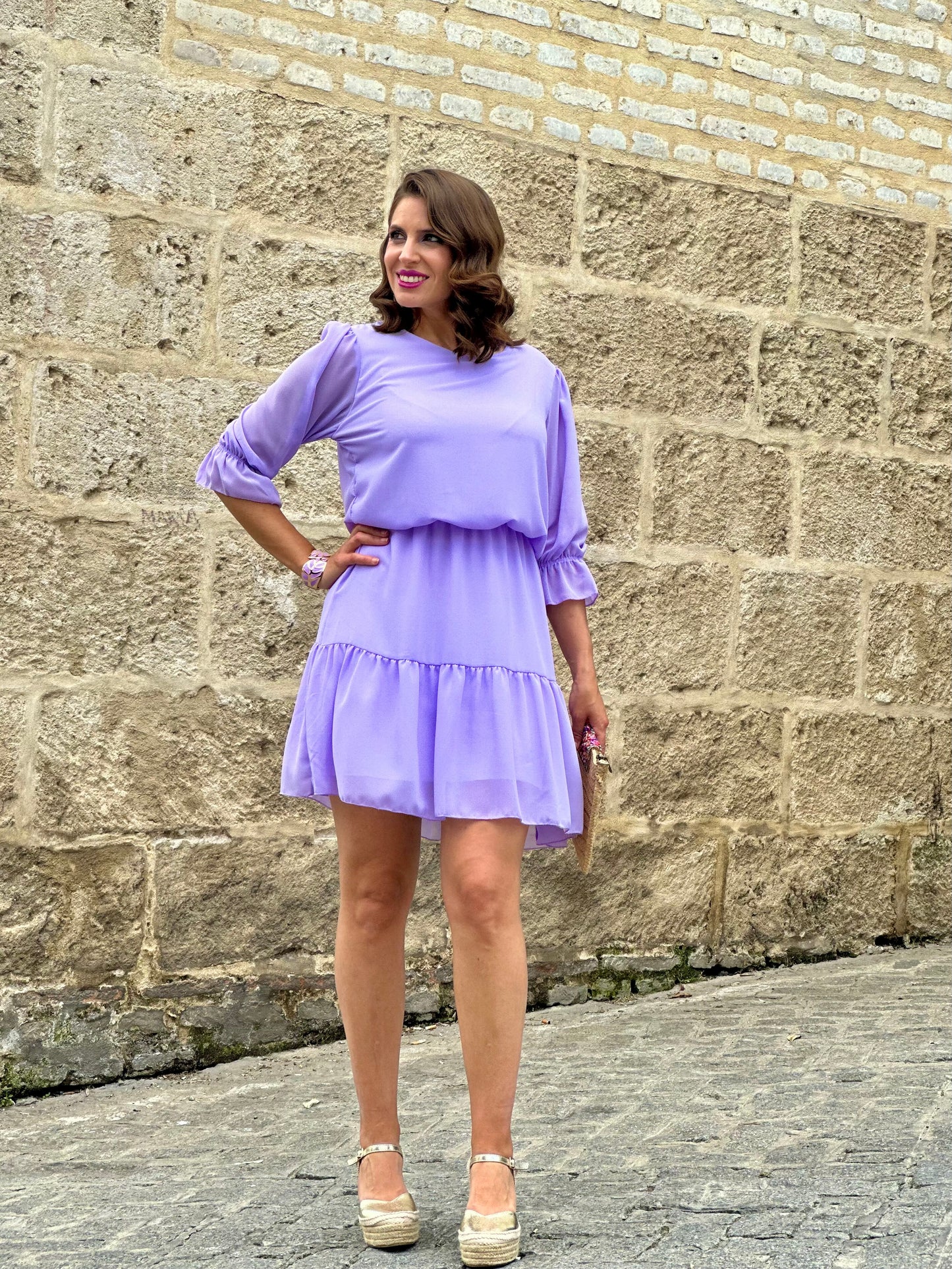 Vestido Génova Malva