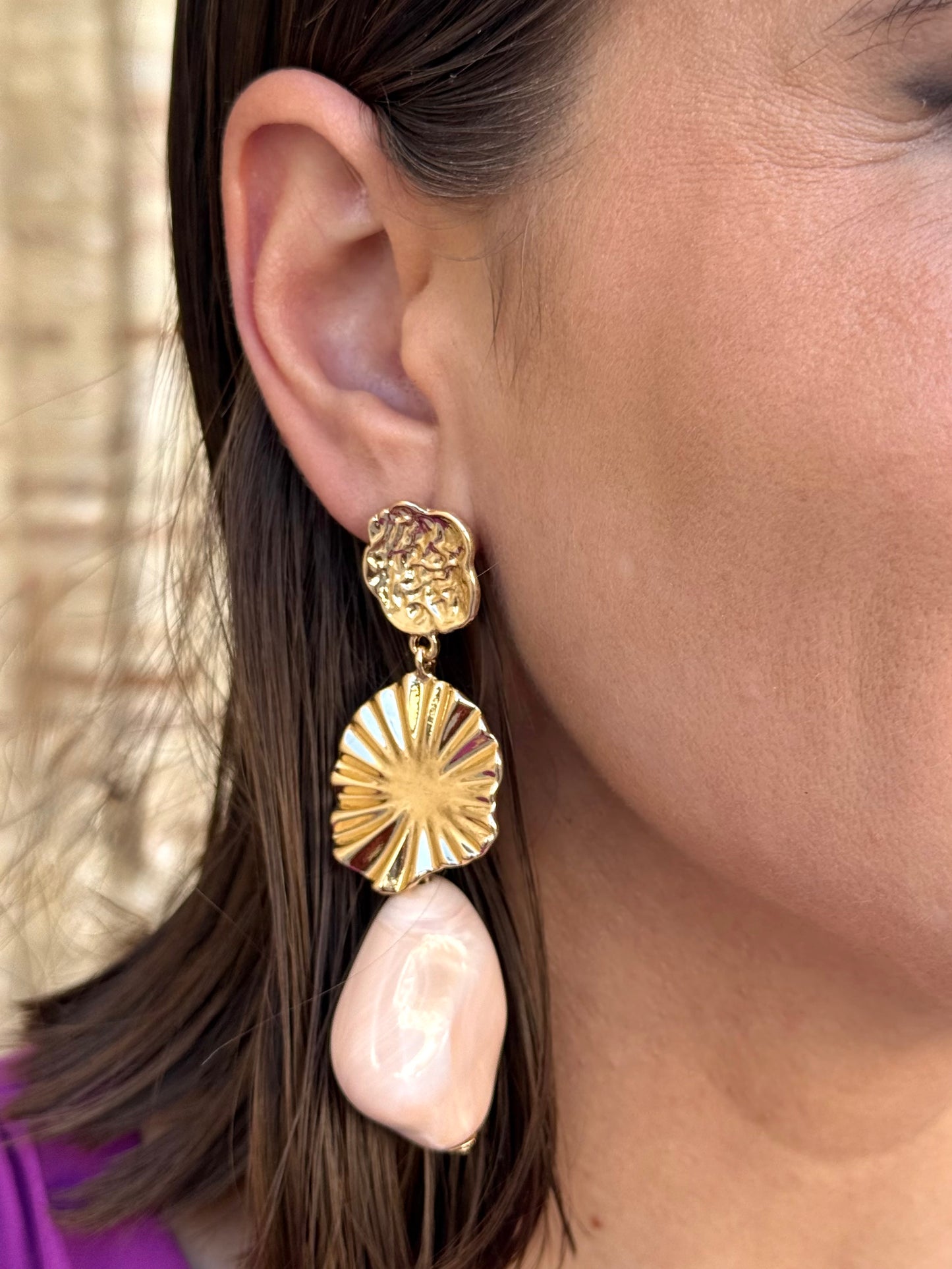 Pendientes Kalesi Rosa
