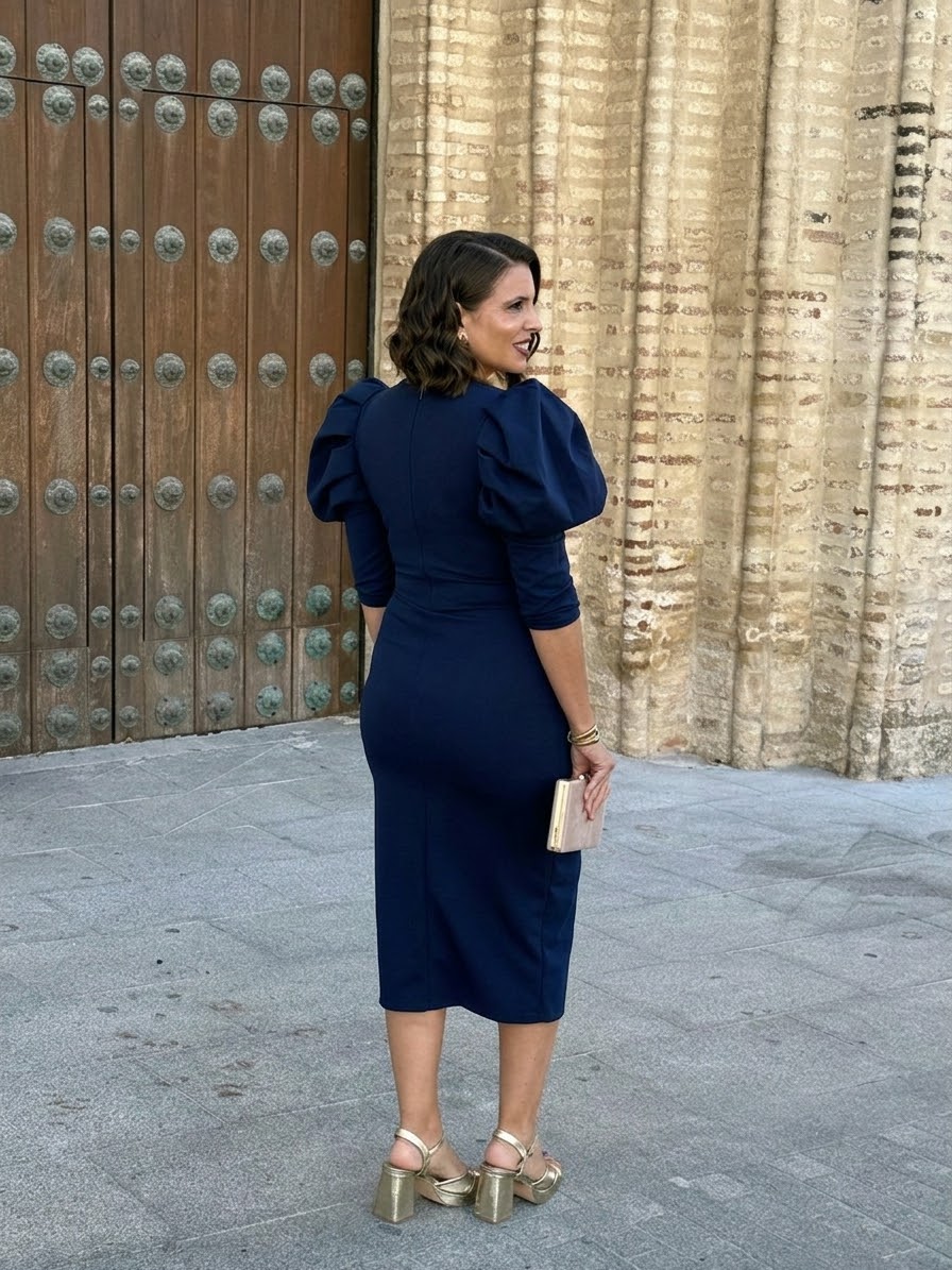 Vestido Sultana Azul Marino