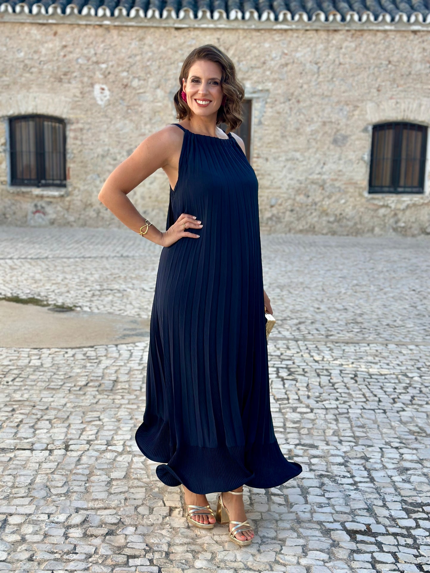 Vestido Cleo Marino