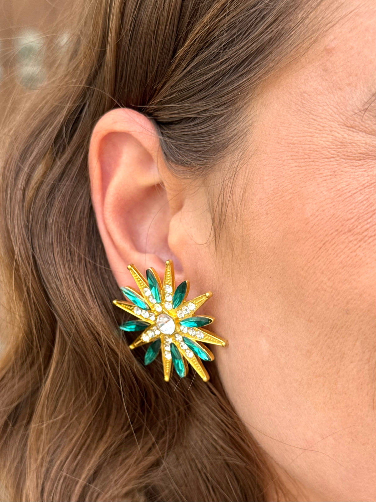 Pendientes Estrella Verde