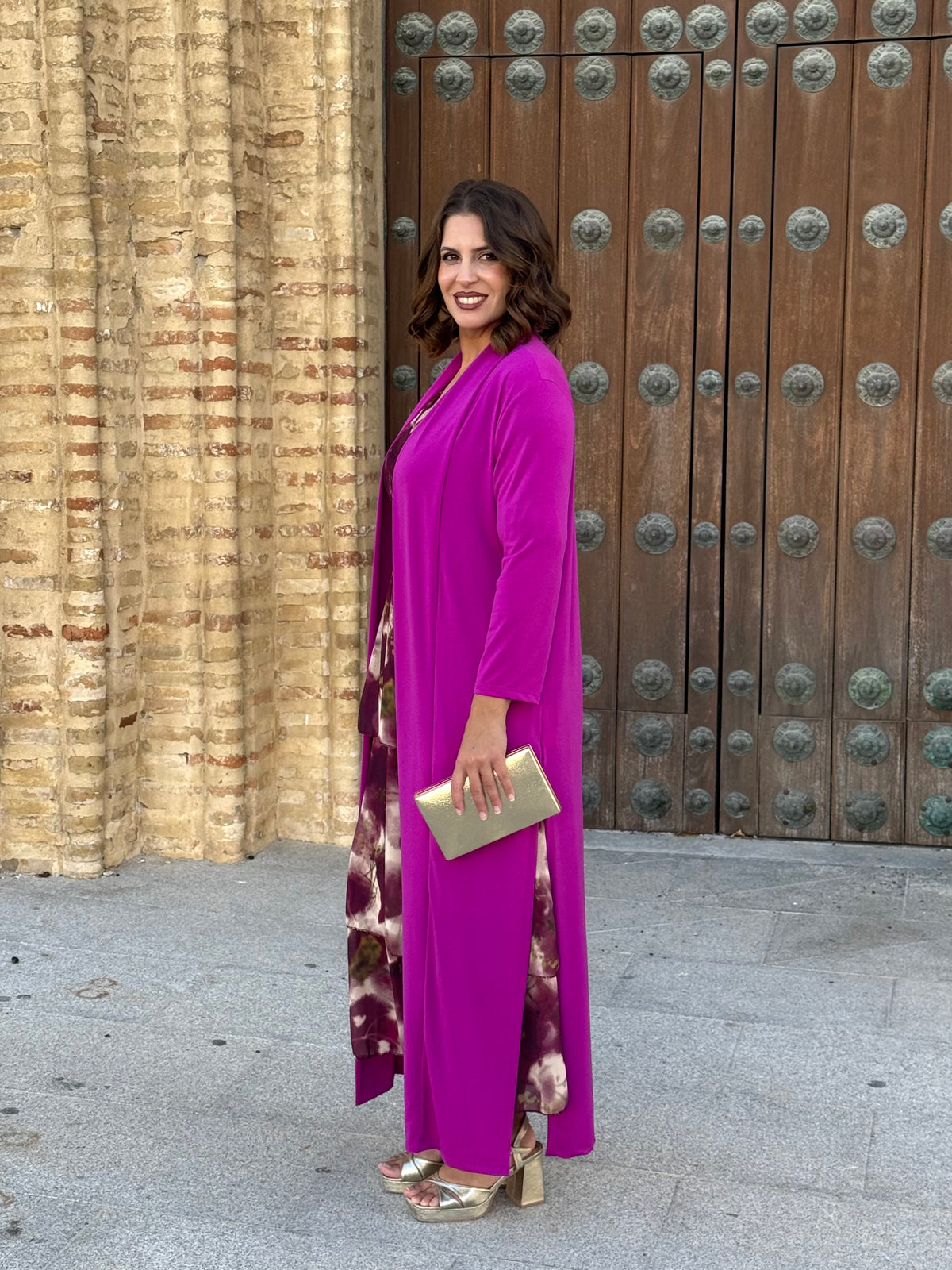Kimono Punto de Seda Buganvilla