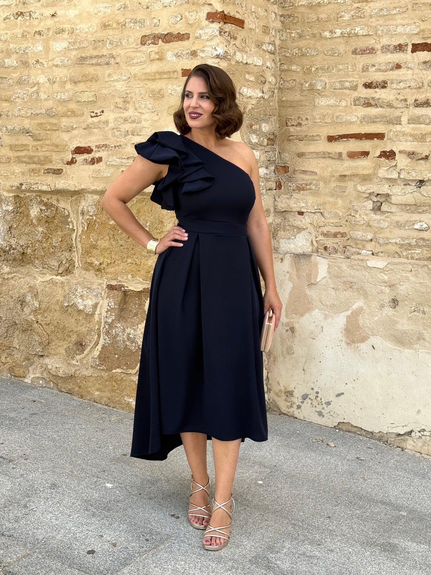 Vestido Nayara azul marino