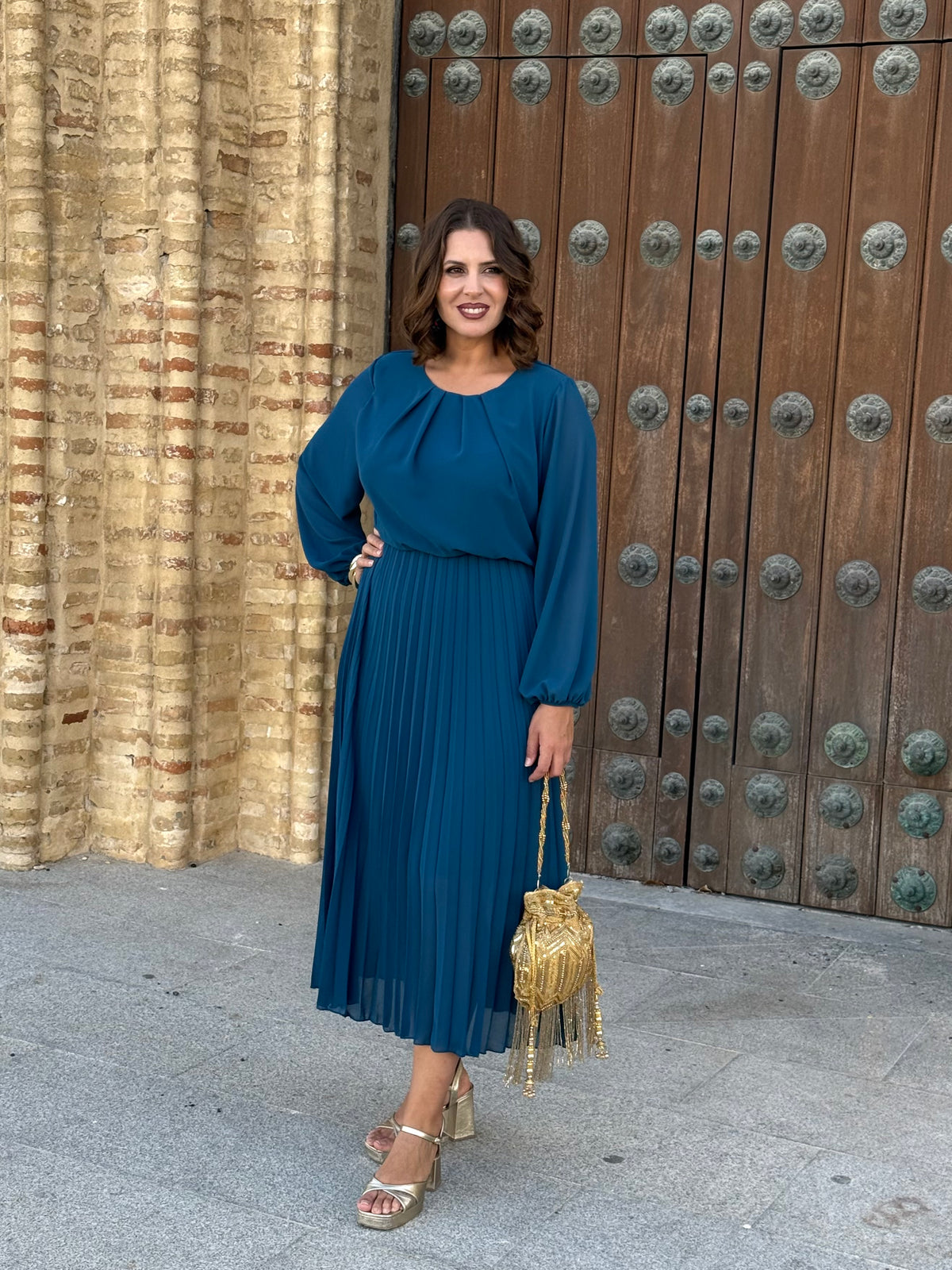Vestido Bruma Petróleo