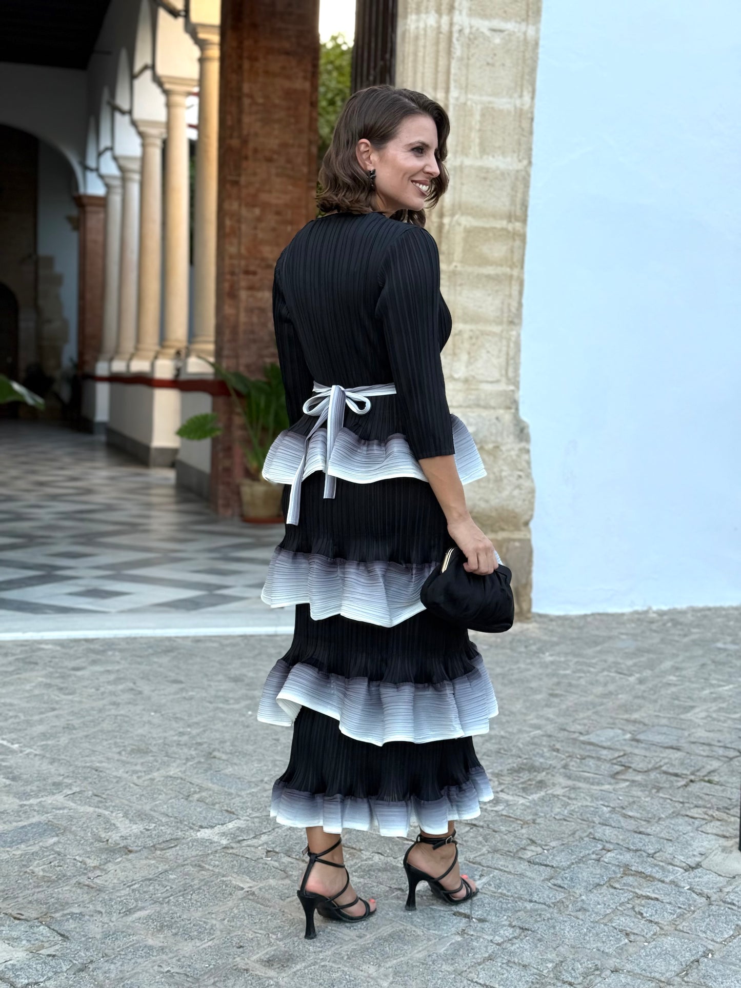 Vestido Lucrecia Negro/Gris