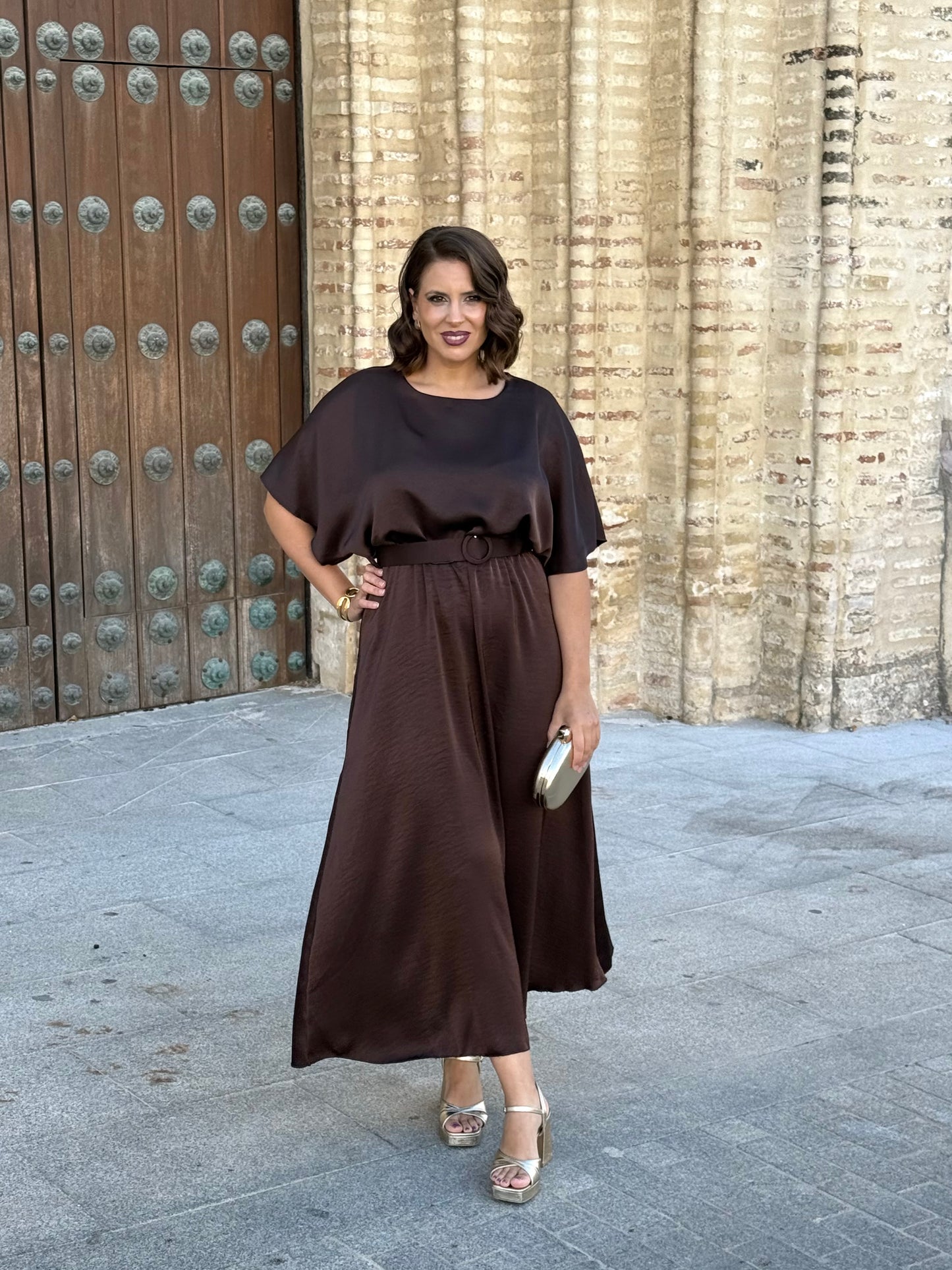 Vestido Alba Marrón
