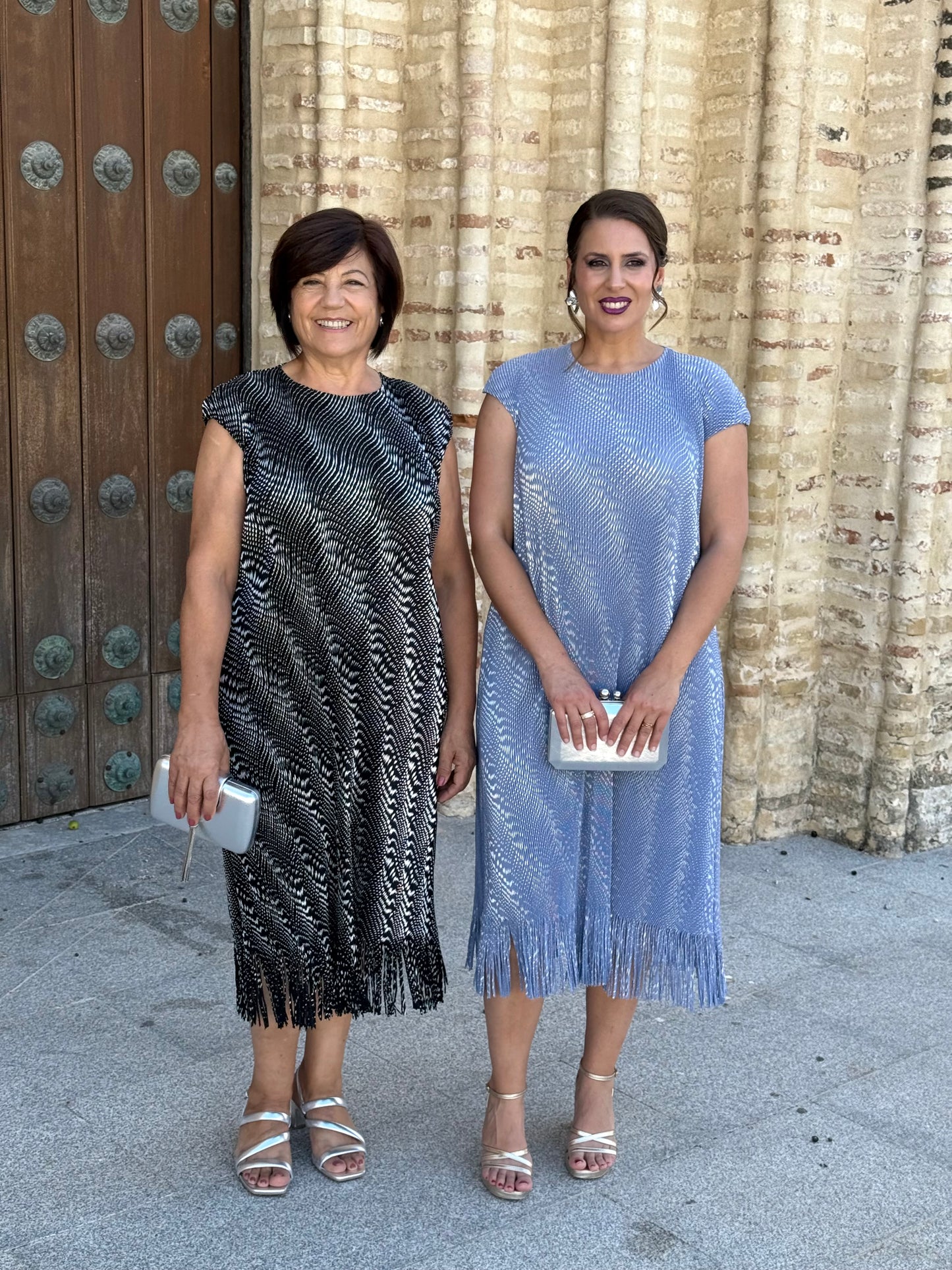 Vestido Gala Celeste/Plata