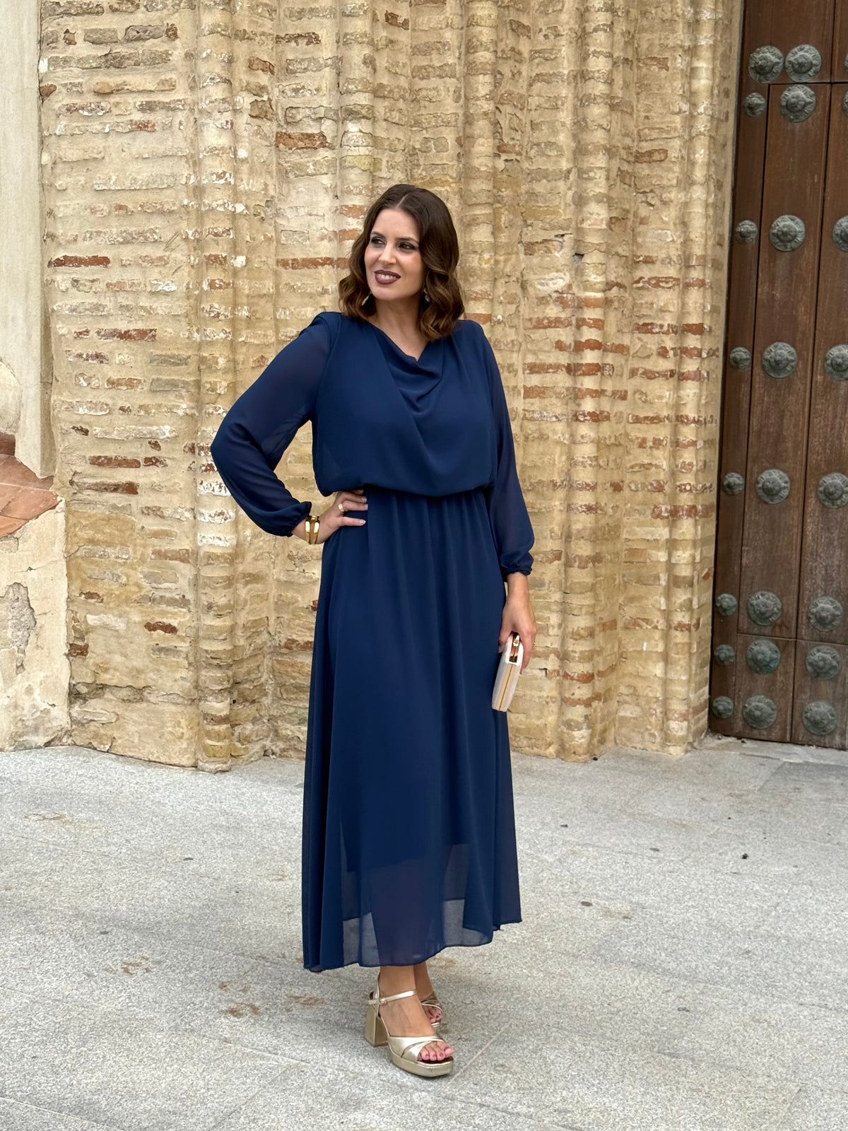 Vestido Miriam Azul Marino