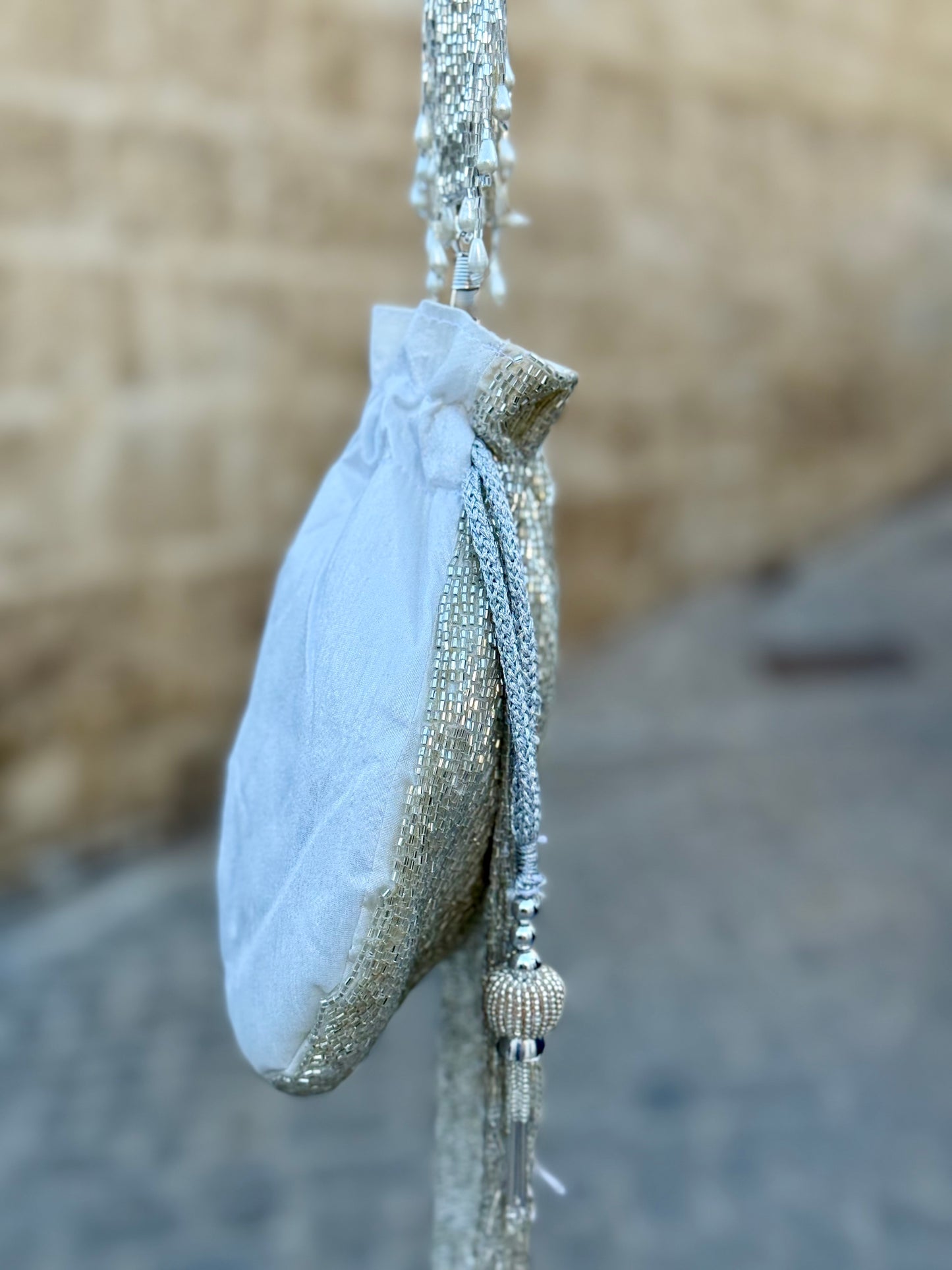 Limosnera Glam Plateada