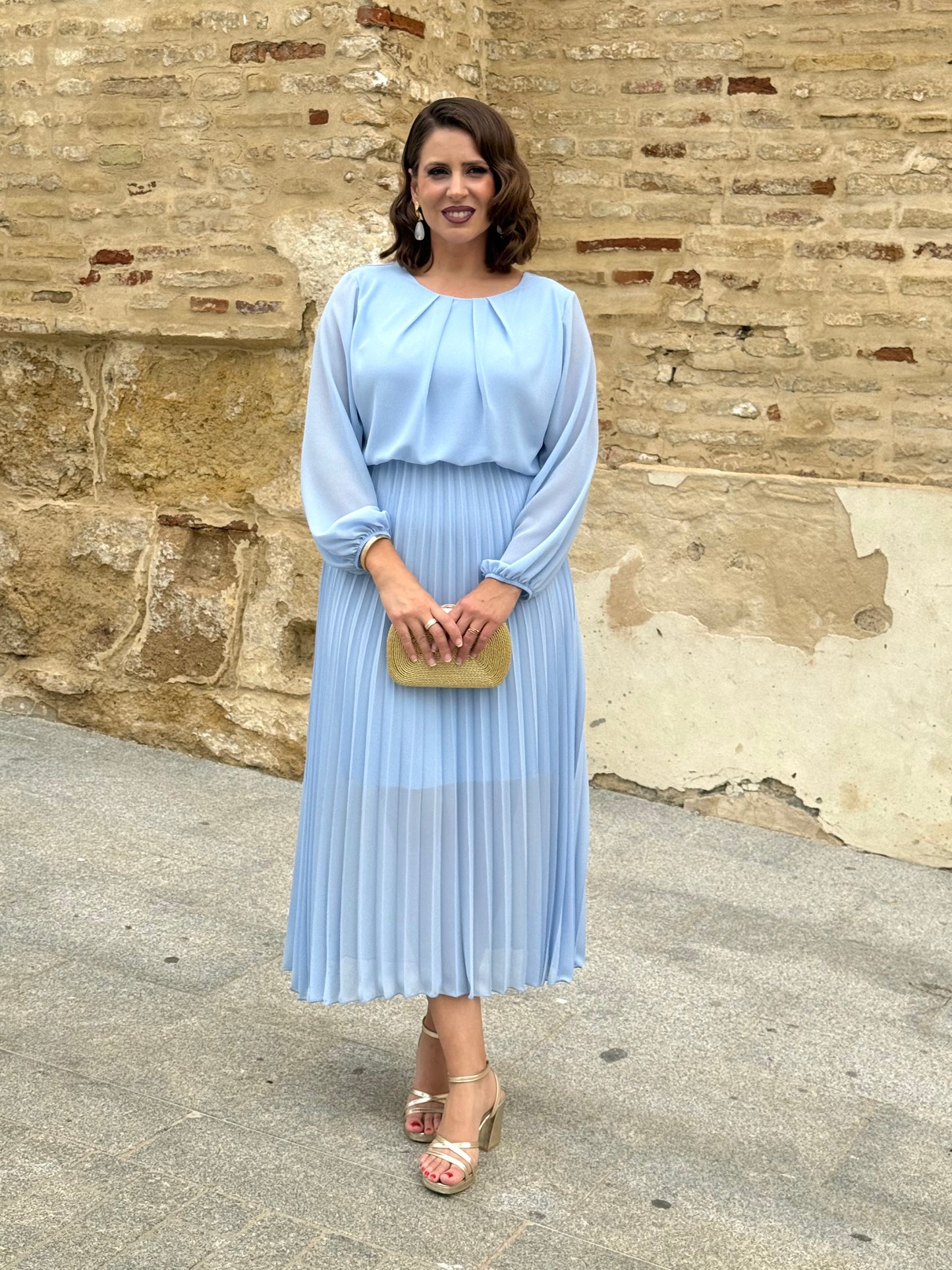 Vestido Bruma celeste