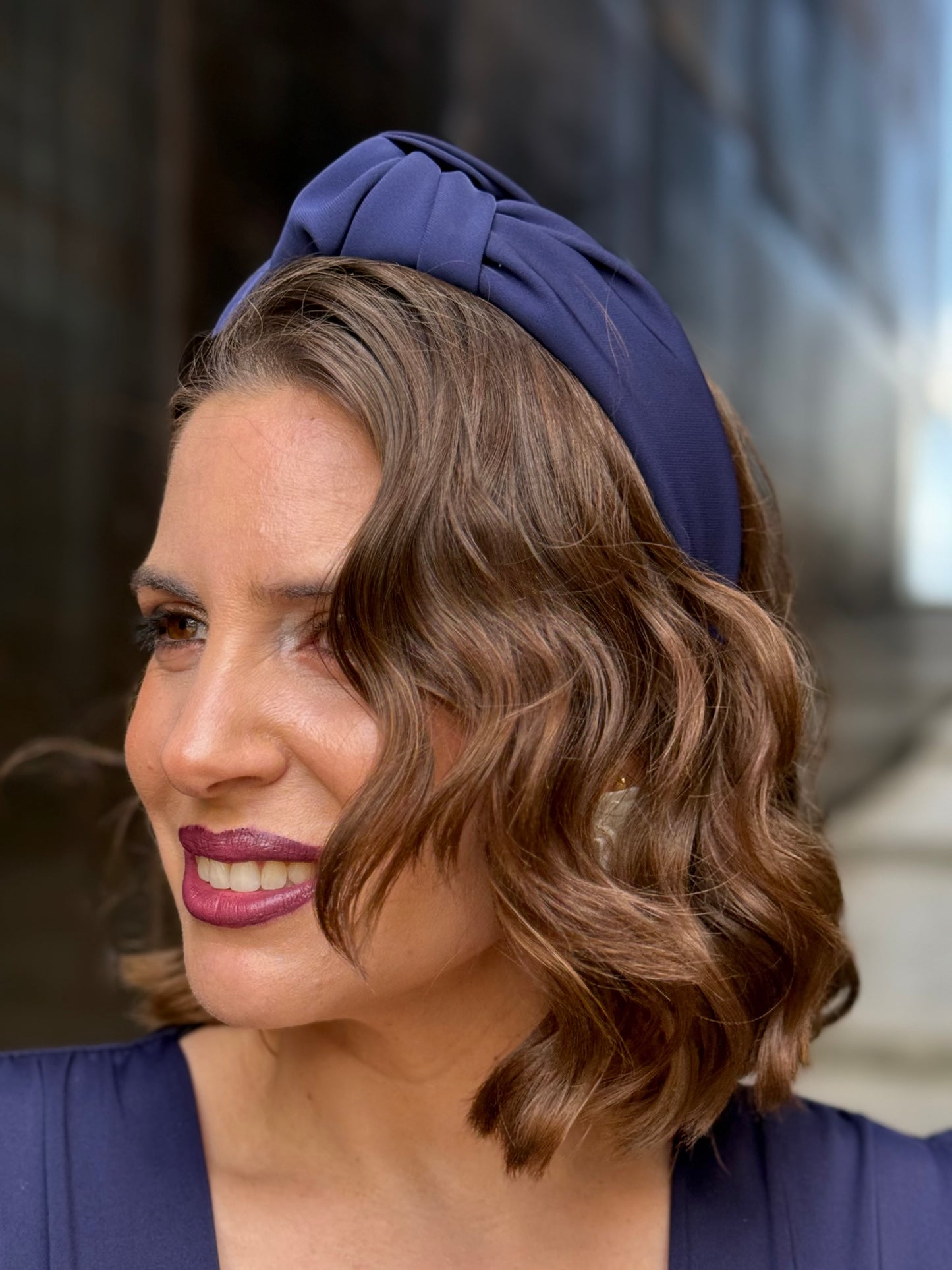 Diadema Nogal Azul Marino