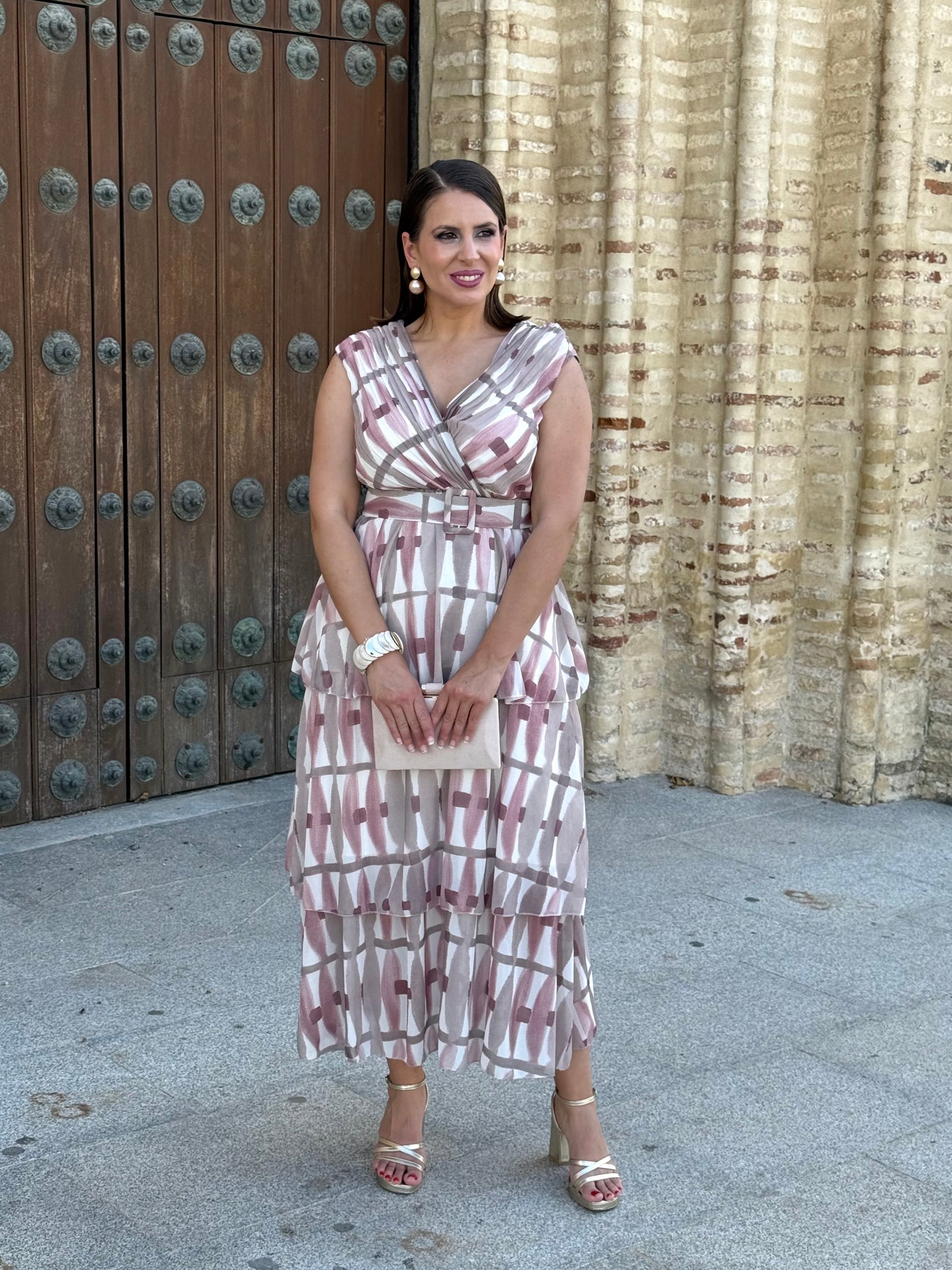 Vestido Almara Rosa empolvado
