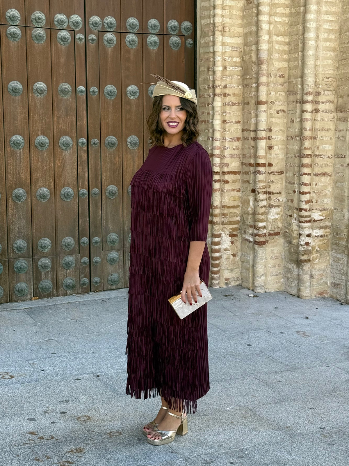 Vestido Almira Burdeos