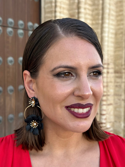 Pendientes Primavera Negro