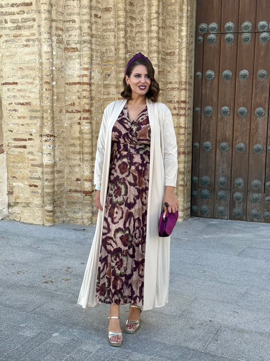 Kimono Punto de Seda Beige