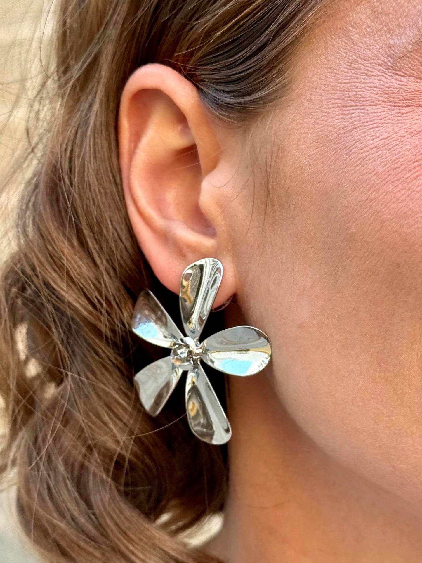 Pendientes Pétalos Plata