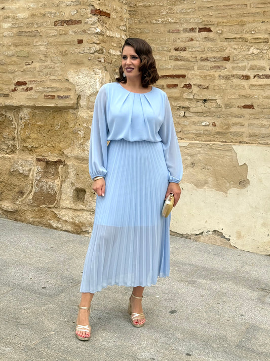 Vestido Bruma celeste
