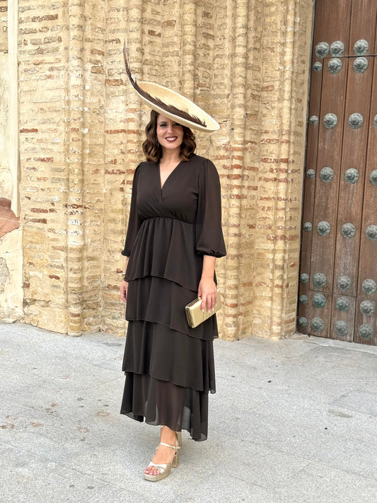 Vestido Salomé Marrón