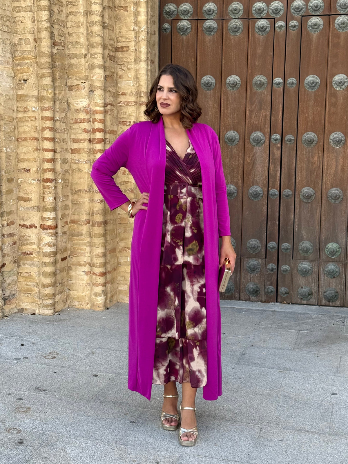Kimono Punto de Seda Buganvilla