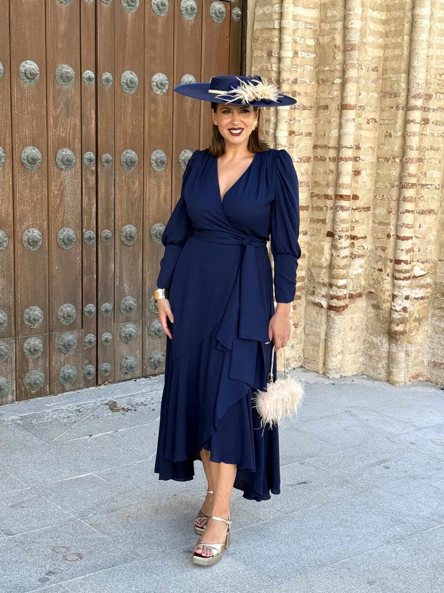 Vestido Isabela Azul Marino