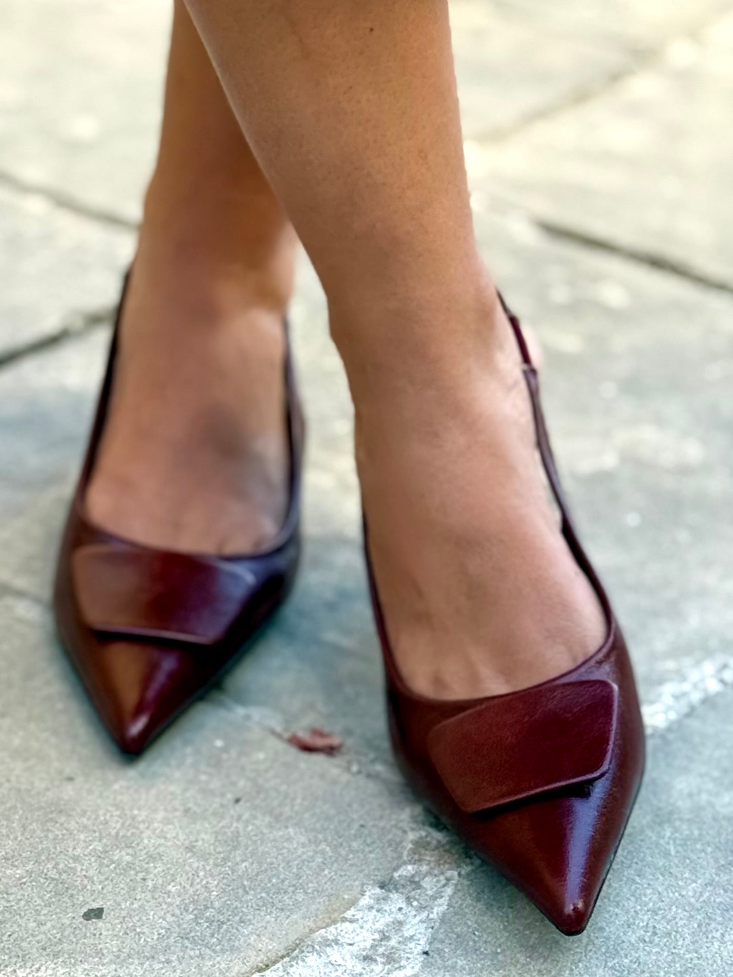 Stilettos Destalonados Burdeos