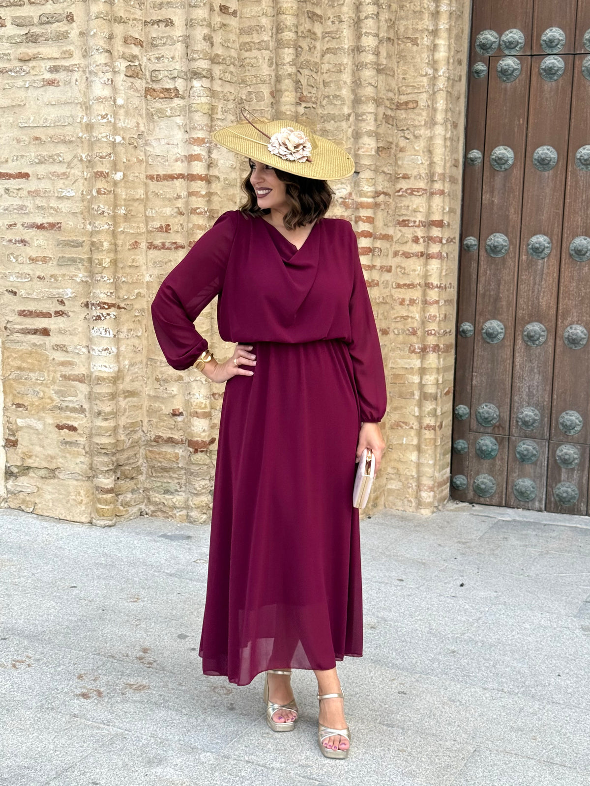Vestido Miriam Burdeos