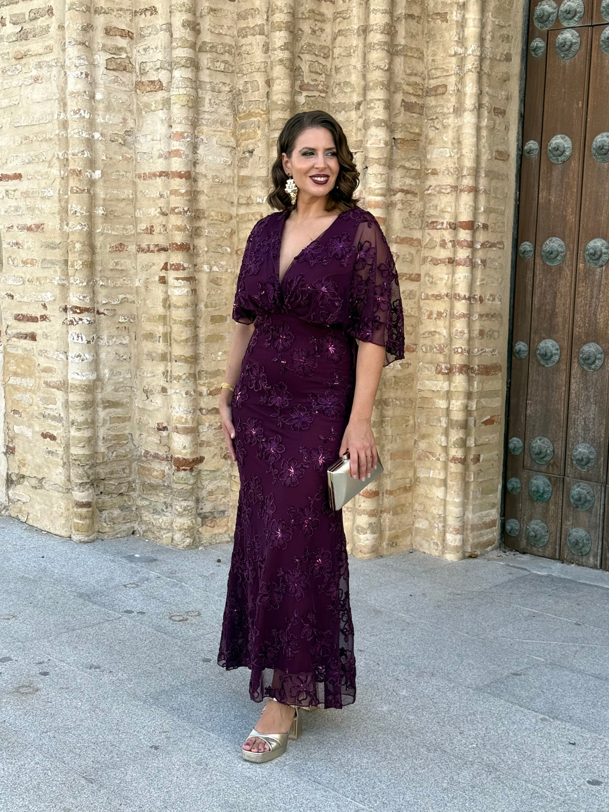 Vestido Renata Berenjena