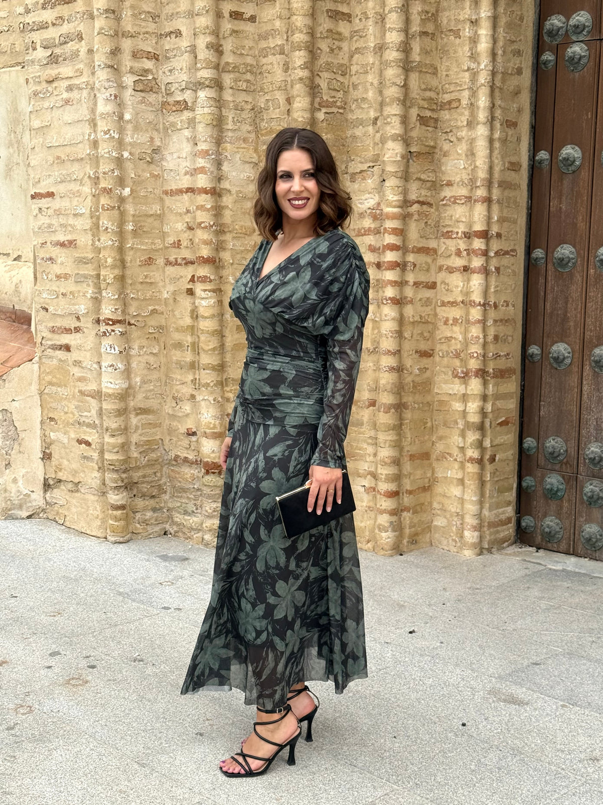 Vestido Graciela Estampado Floral Verde