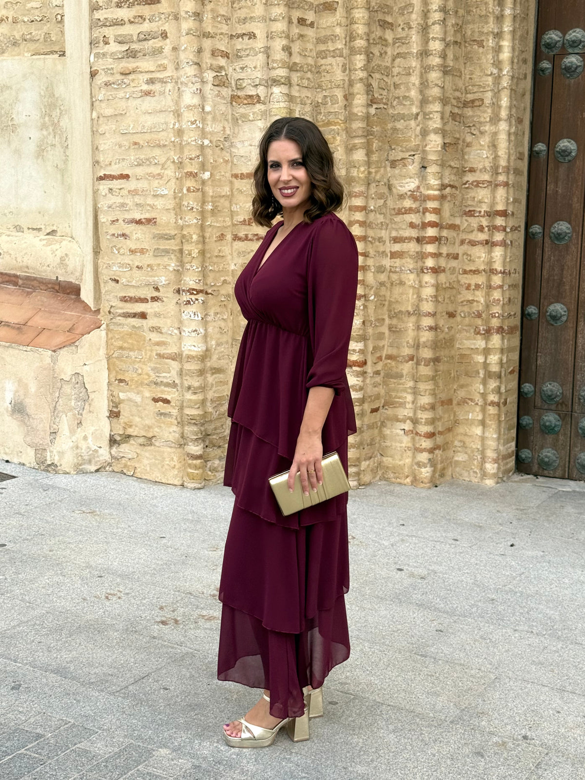 Vestido Salomé Burdeos