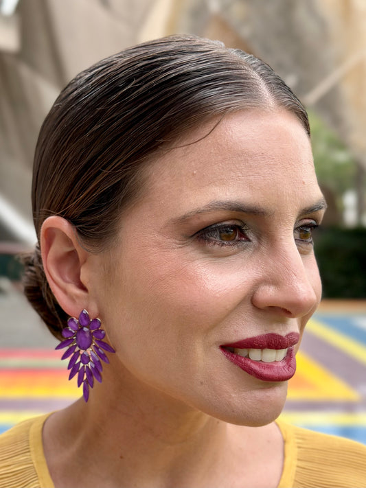Pendientes Kenia Morado