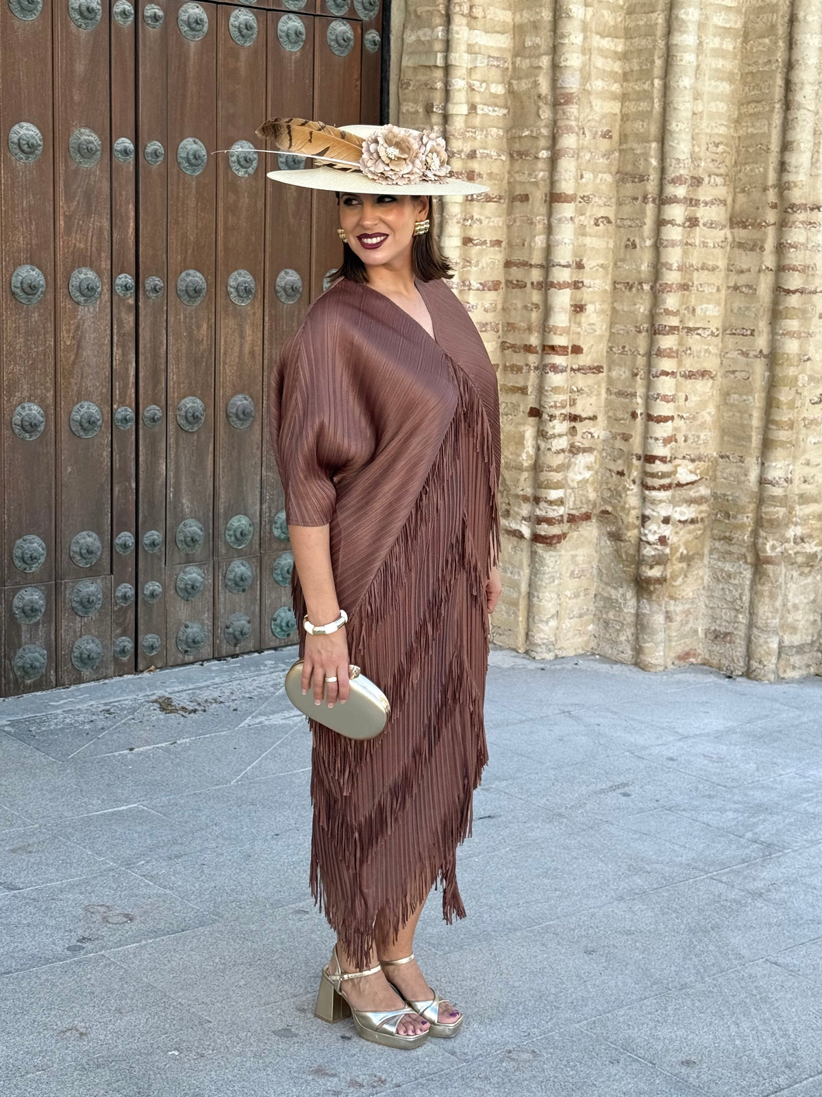 Vestido Adela Marrón