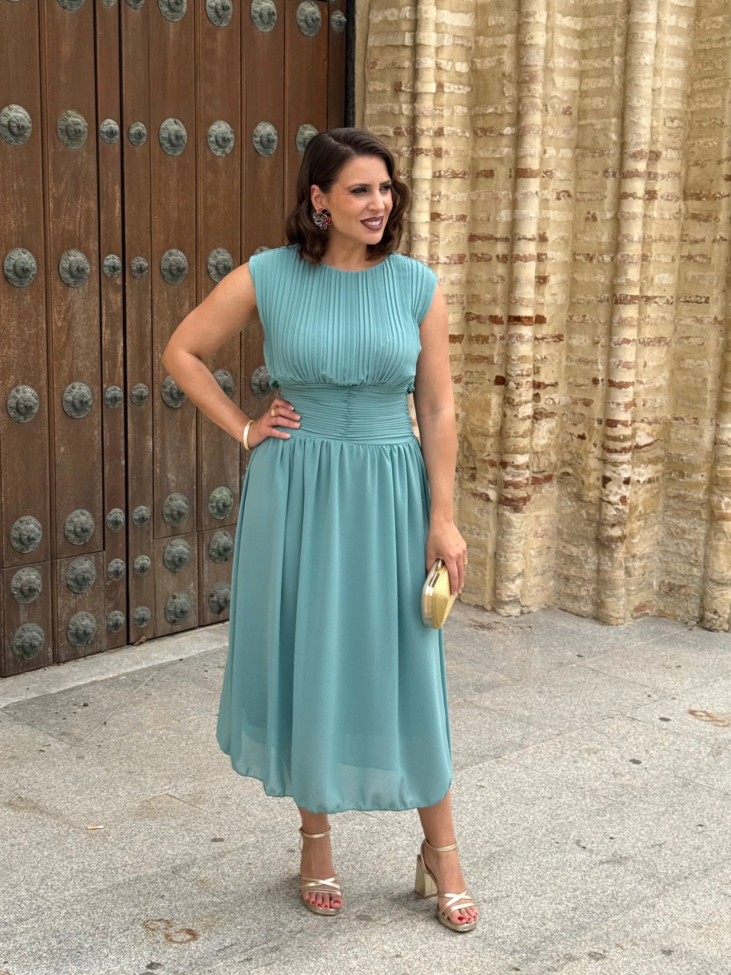 Vestido Nael Verde Mar