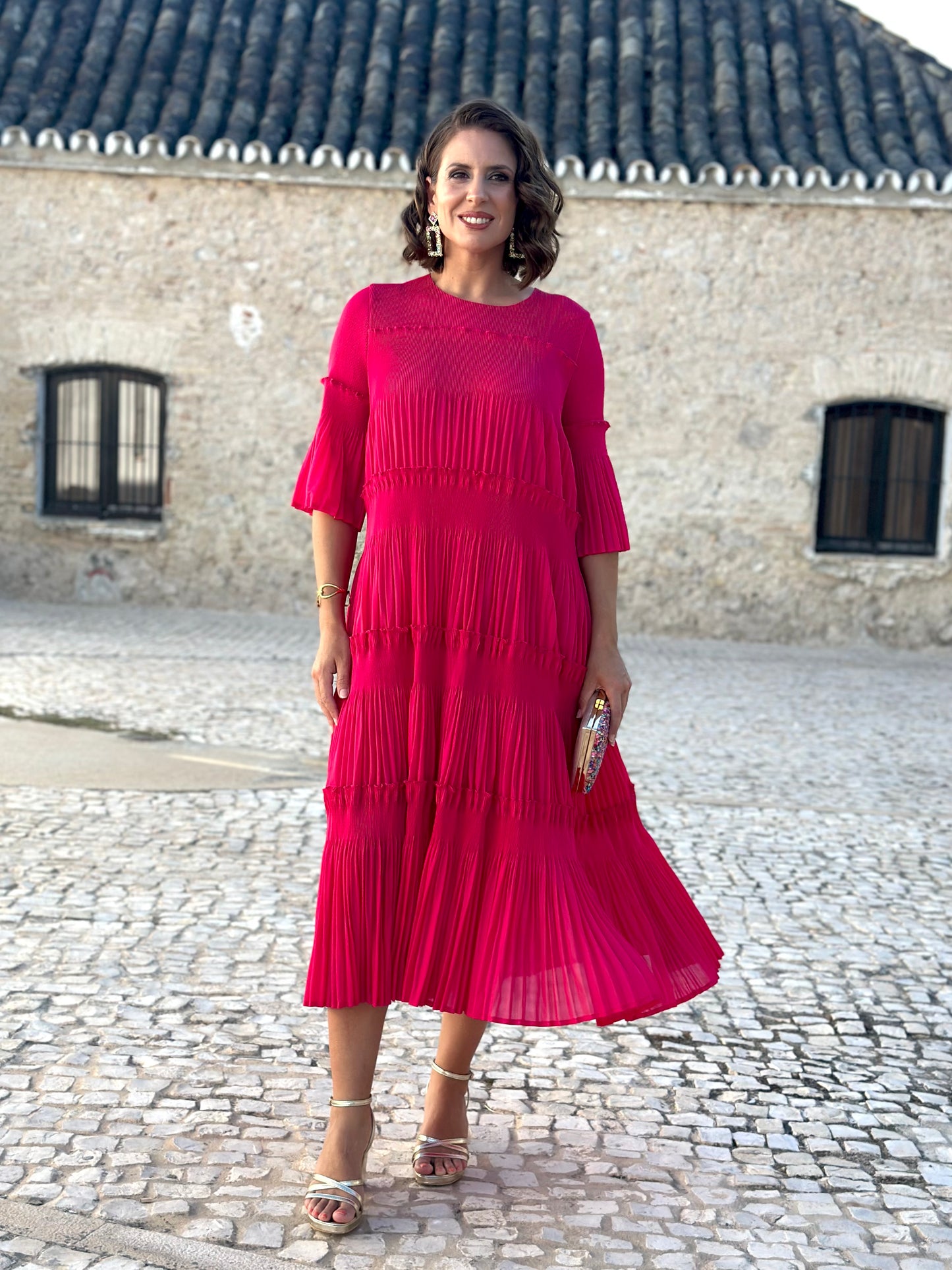 Vestido Jimena Fucsia