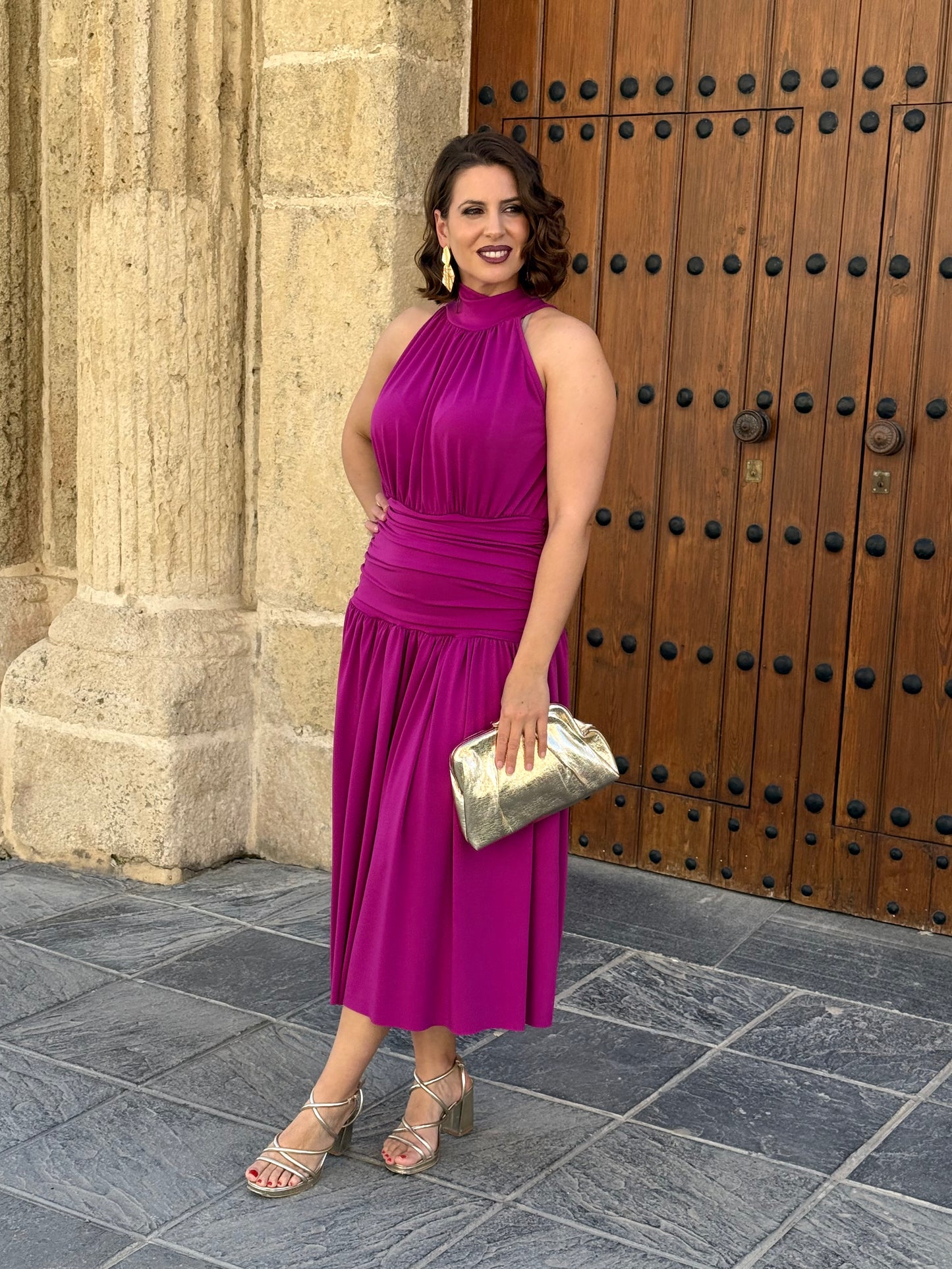 Vestido Aurelia Buganvilla