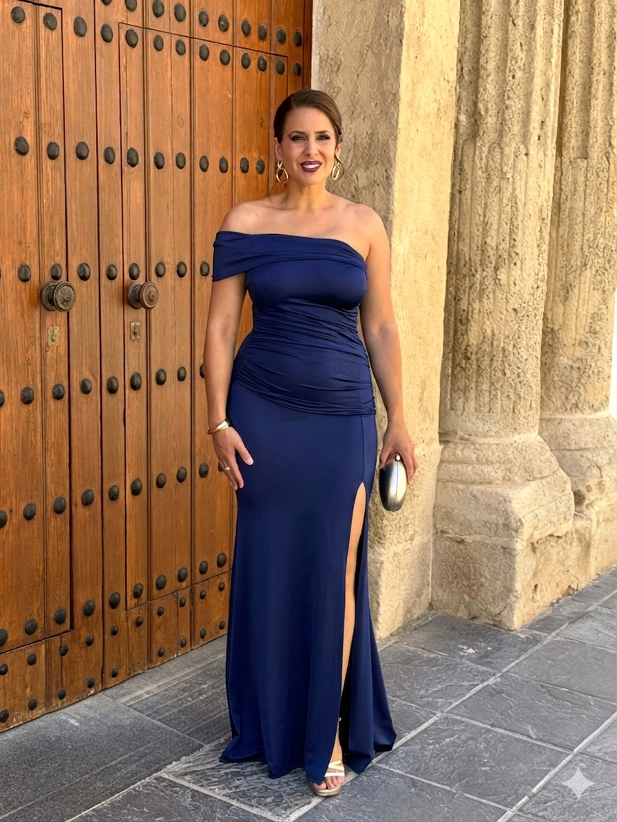 Vestido Vania Azul Marino