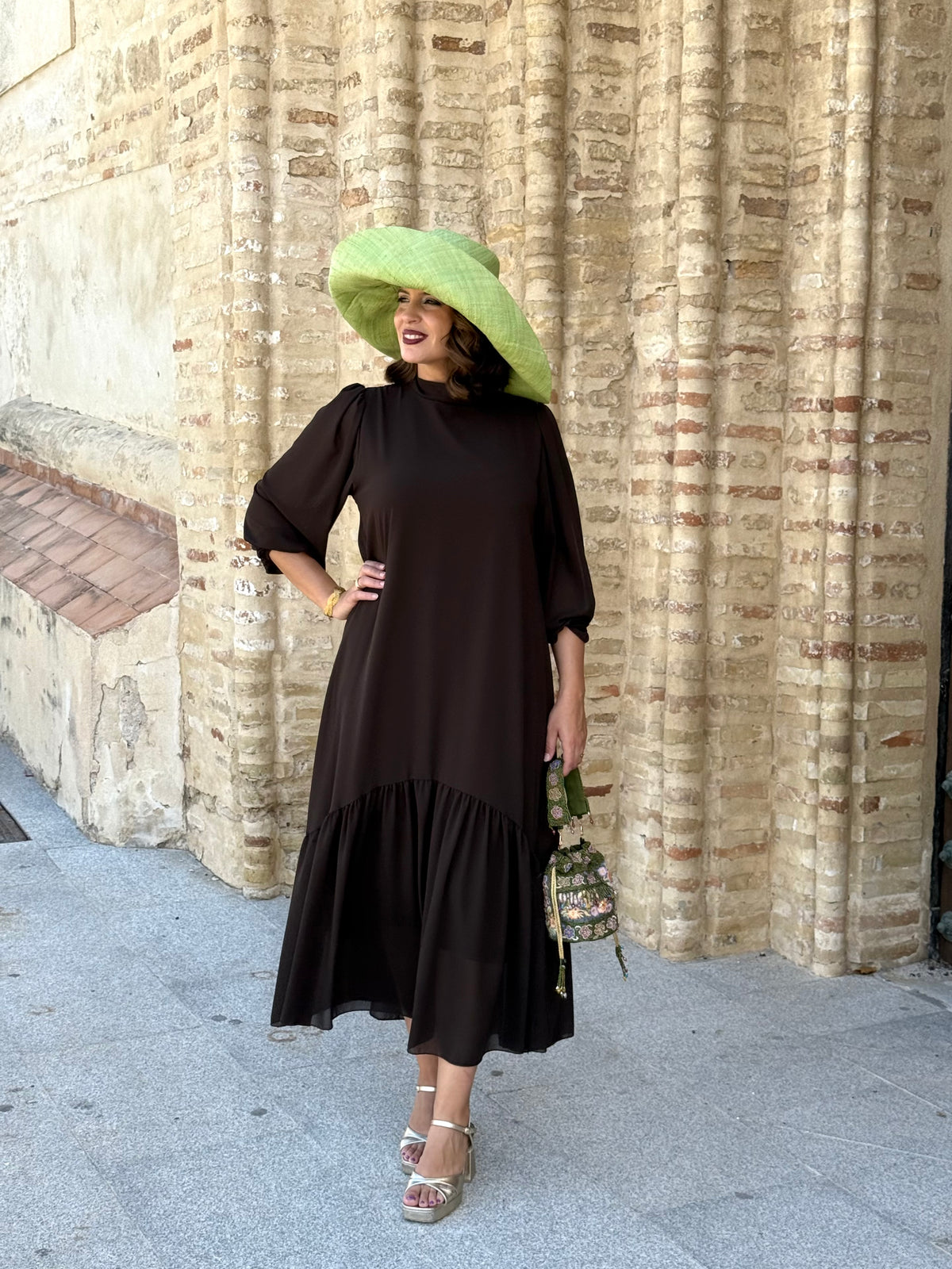 Vestido Amalia Marrón