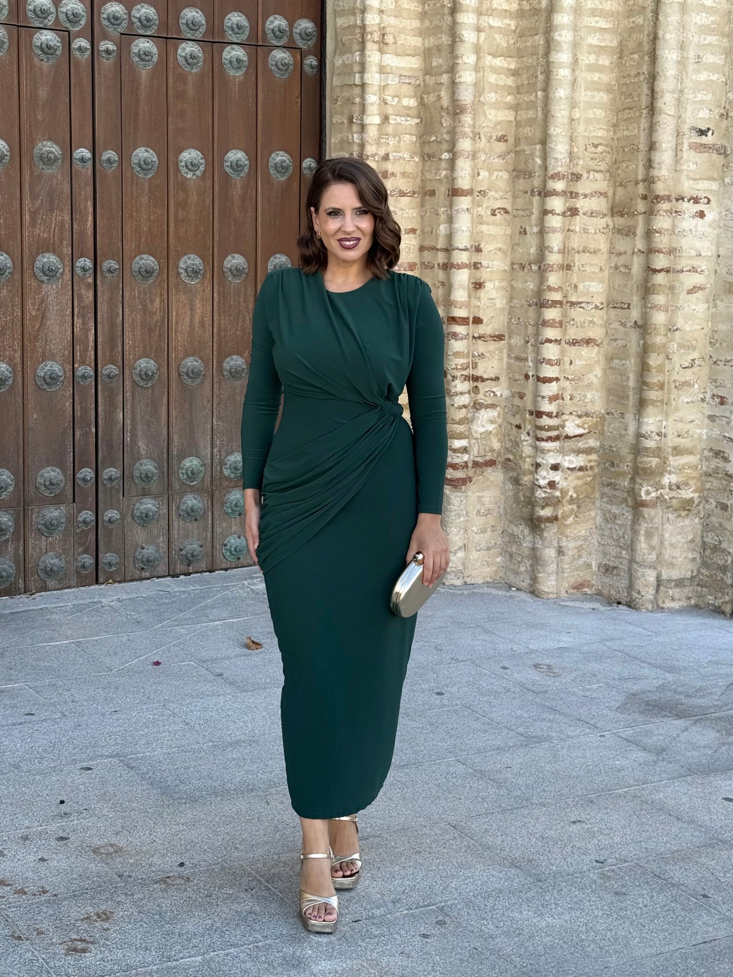 Vestido Cayetana Verde Botella