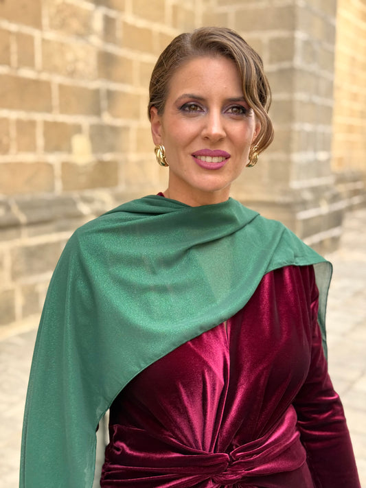 Capa De Gasa Brillo Verde