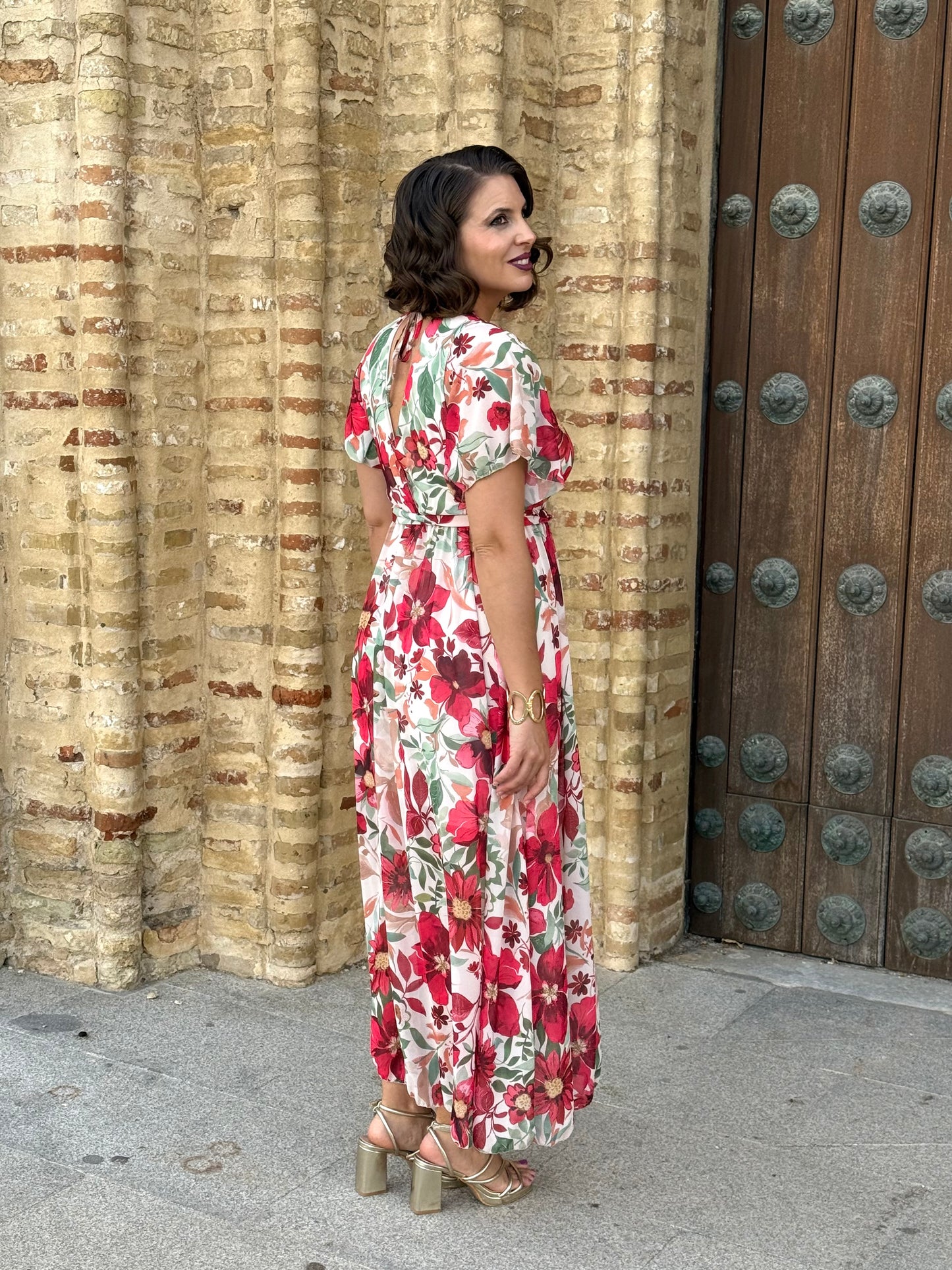 Vestido Sabina M/C Rojo