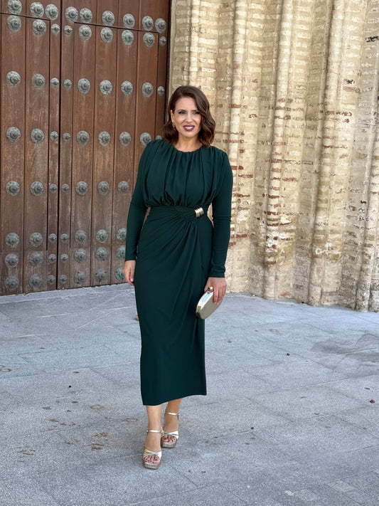 Vestido Murano Verde Botella