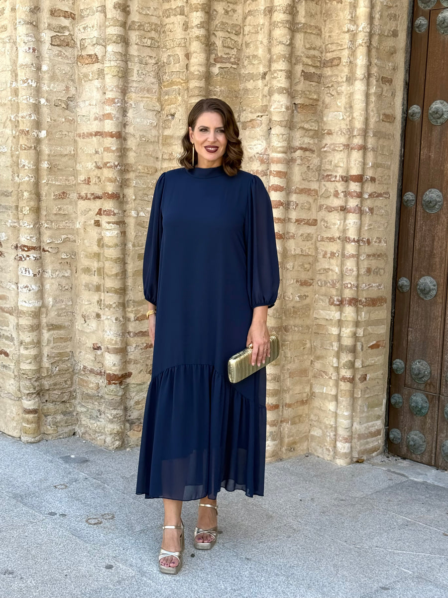 Vestido Amalia Azul Marino