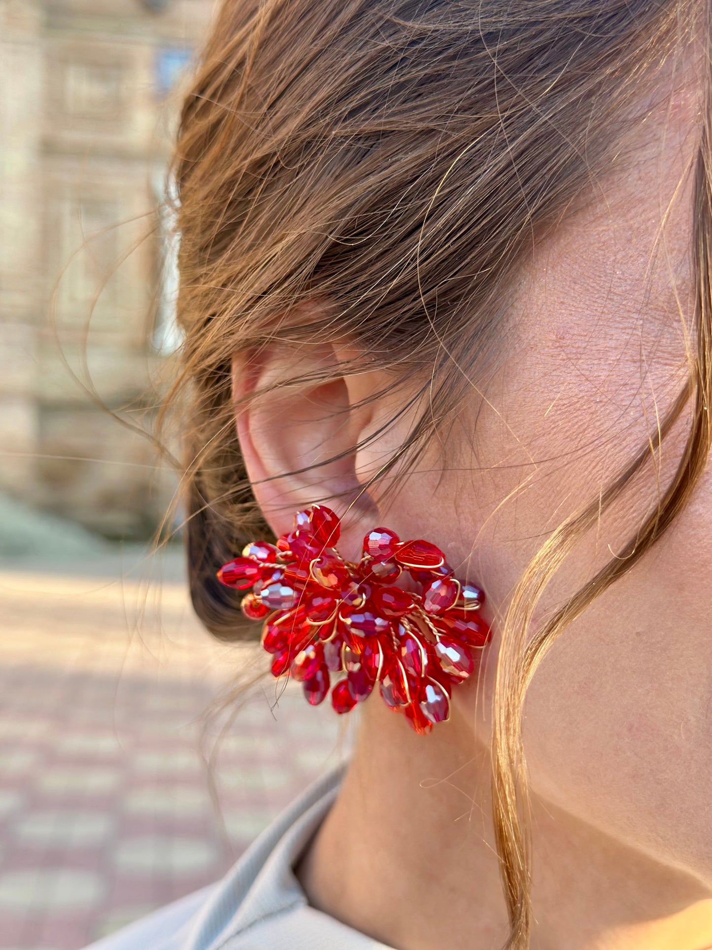 Pendientes Loreto Rojo