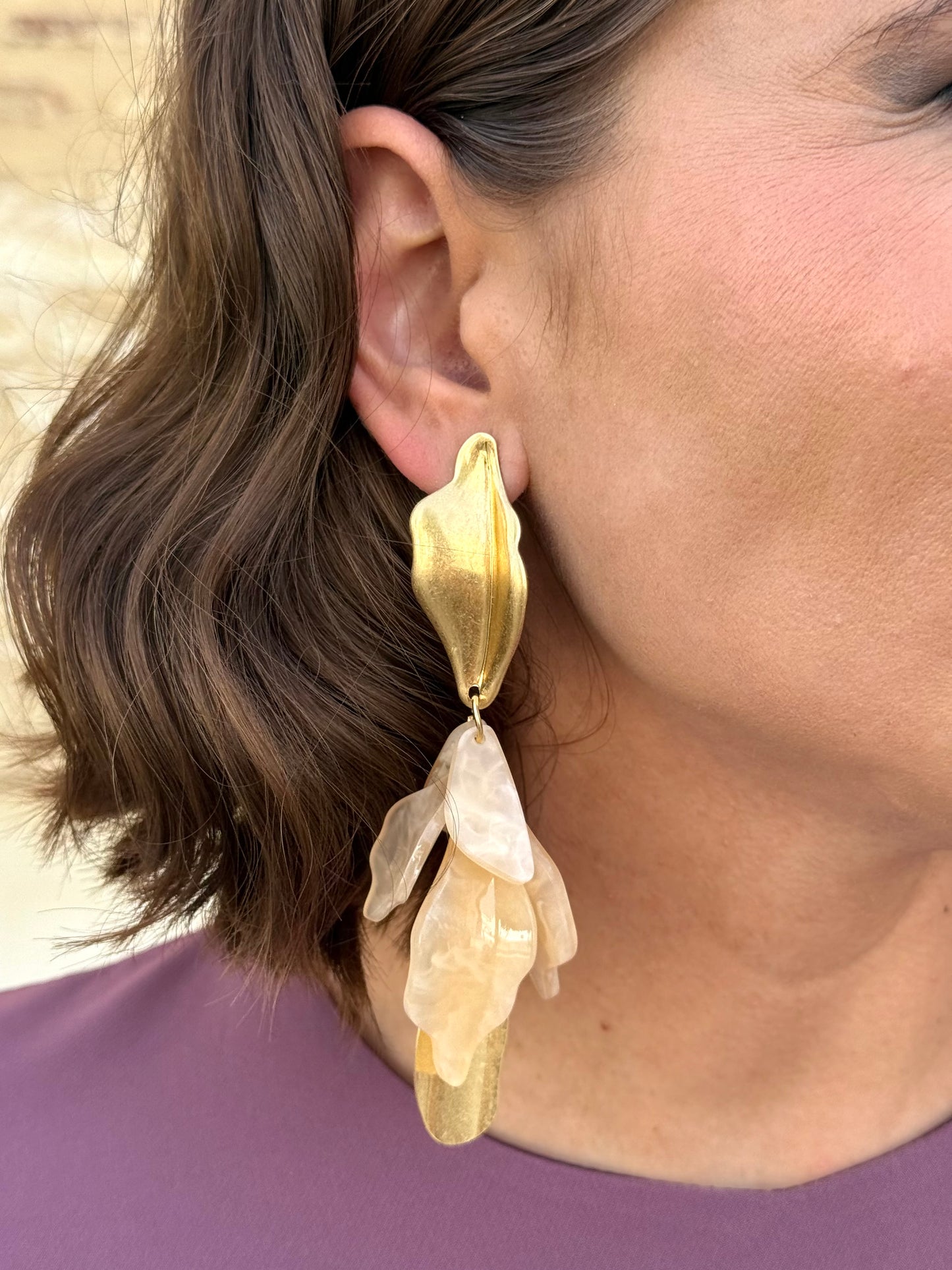 Pendientes Carlota Beige mi