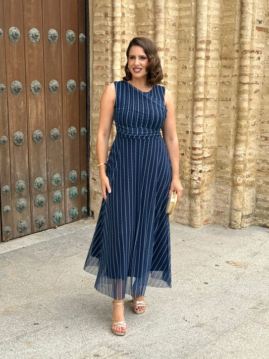 Vestido Dulcinea Estampado Azul